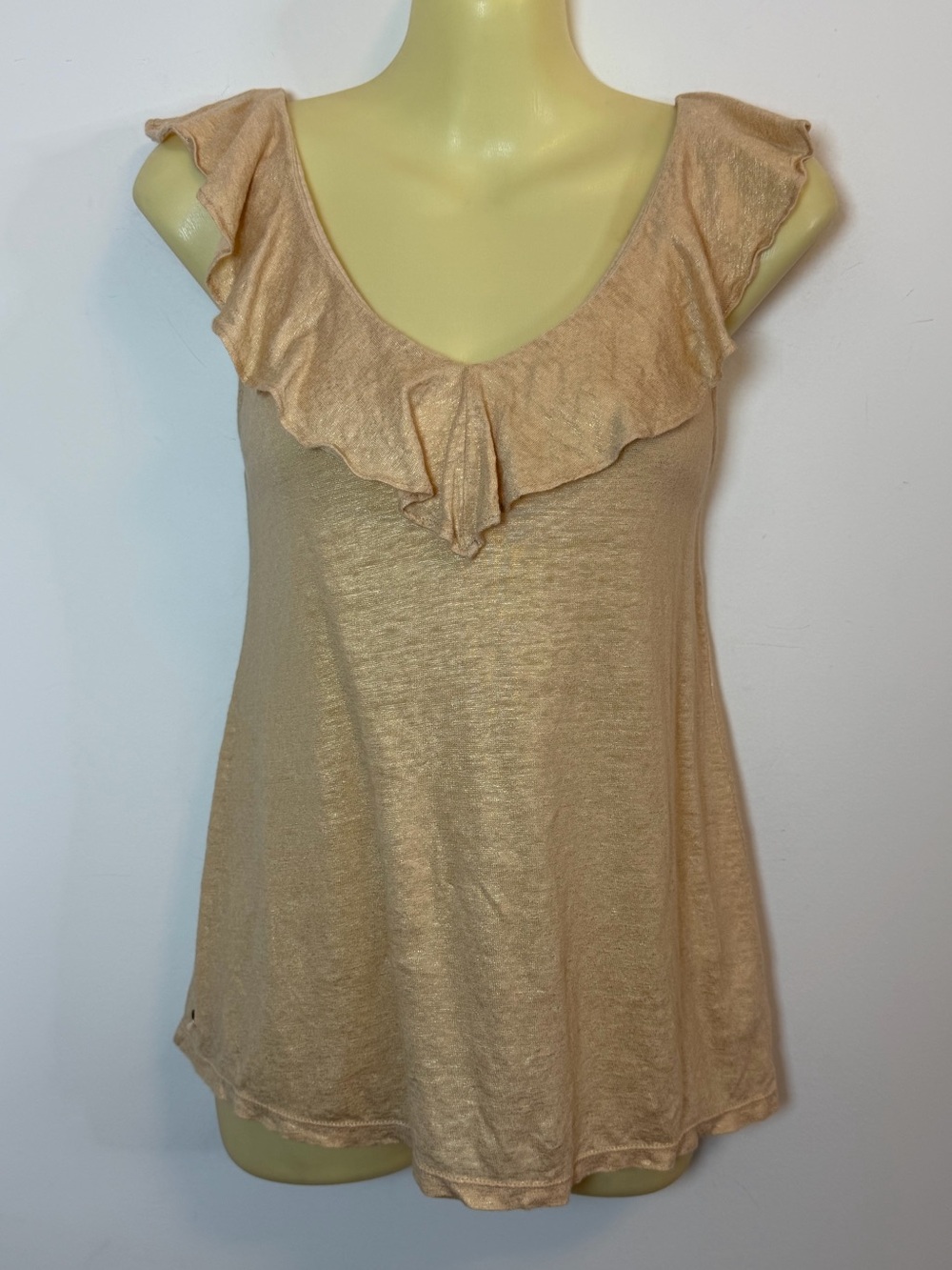 Lilly Pulitzer Alessa Ruffled V-Neck Linen Top